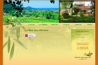Aperçu visuel du site http://www.lemasdesoliviers-lecastellet.com