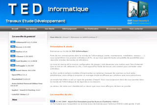 Aperçu visuel du site http://www.tedinformatique.fr