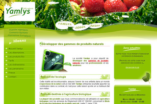 Aperçu visuel du site http://www.yamlys.com