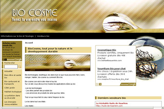 Aperçu visuel du site http://www.bio-cosme.com/