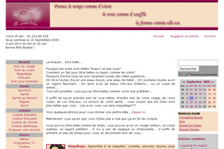 Aperçu visuel du site http://www.beaute-saine.com