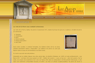 Aperçu visuel du site http://www.lezartsdelapierre.com