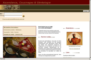 Aperçu visuel du site http://www.genealogie-dupuis.org