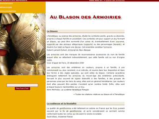 Aperçu visuel du site http://www.blason-armoiries.org