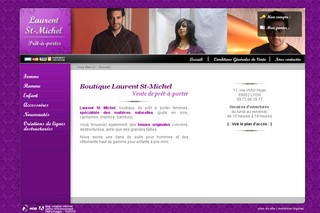 Aperçu visuel du site http://www.boutique-laurentstmichel.fr