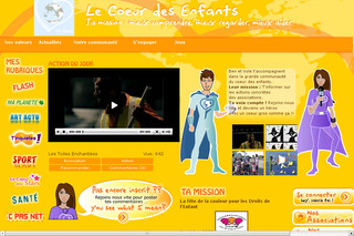 Aperçu visuel du site http://www.lecoeurdesenfants.fr