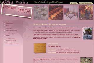 Aperçu visuel du site http://www.domaine-cave-tenon.com