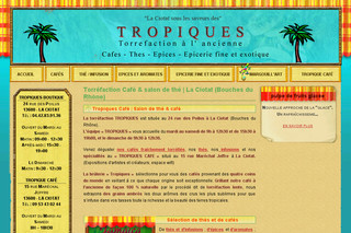 Aperçu visuel du site http://www.tropiques-laciotat.com