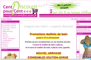Aperçu visuel du site http://www.centpourcentdiscount.fr