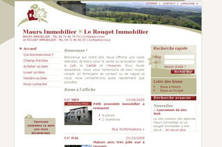 Aperçu visuel du site http://www.maursimmobilier.fr