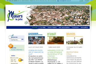 Aperçu visuel du site http://www.ville-maurs.fr