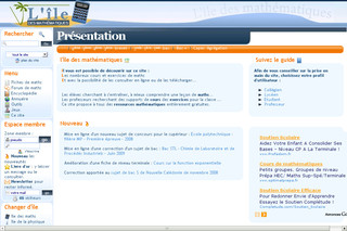 Aperçu visuel du site http://www.ilemaths.net/