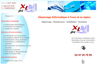 Aperçu visuel du site http://www.xlpcdepannage.fr