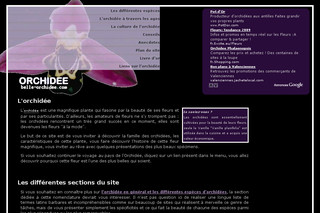 Aperçu visuel du site http://www.belle-orchidee.com