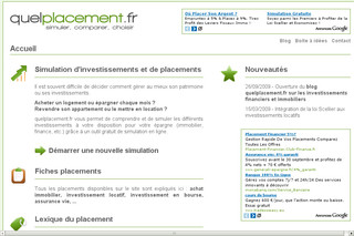 Aperçu visuel du site http://www.quelplacement.fr