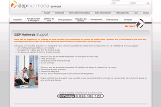 Aperçu visuel du site http://www.idep-support.com