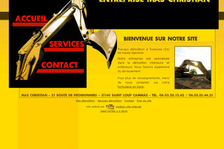 Aperçu visuel du site http://www.mas-demolition31.fr