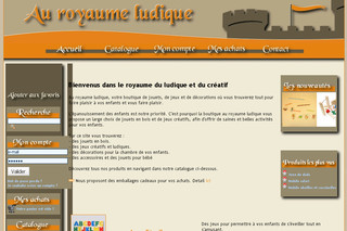 Aperçu visuel du site http://www.royaume-ludique.com