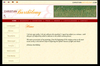 Aperçu visuel du site http://www.christian-barthelemy.com