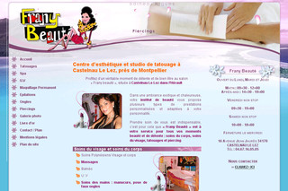 Aperçu visuel du site http://www.franybeaute.com
