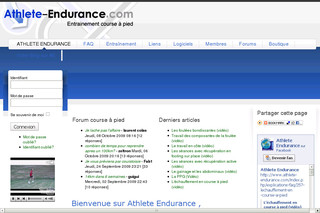 Aperçu visuel du site http://www.athlete-endurance.com