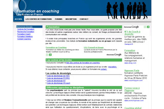 Aperçu visuel du site http://www.formation-coaching.info