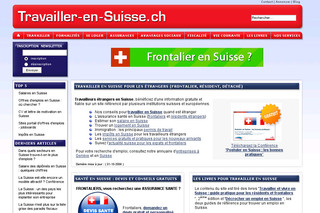 Aperçu visuel du site http://www.travailler-en-suisse.ch