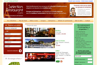 Aperçu visuel du site http://www.selectionrestaurant.com