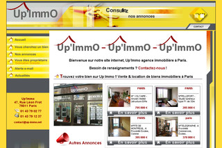 Aperçu visuel du site http://www.up-immo.net