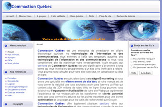 Aperçu visuel du site http://www.commactionquebec.com