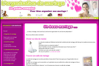 Aperçu visuel du site http://www.organisation-mariage-accessoires.com
