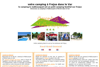 Aperçu visuel du site http://www.camping-malbousquet.com