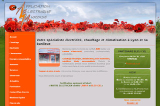 Aperçu visuel du site http://www.aem-electricite.fr
