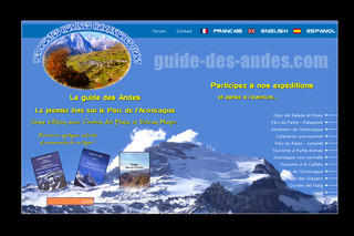 Aperçu visuel du site http://www.guide-des-andes.com