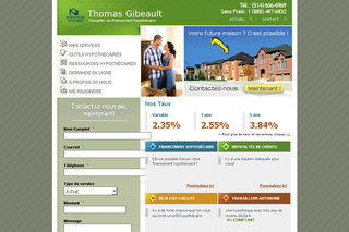 Aperçu visuel du site http://www.monpret.ca