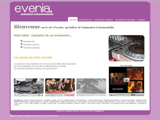 Aperçu visuel du site http://www.evenia.fr