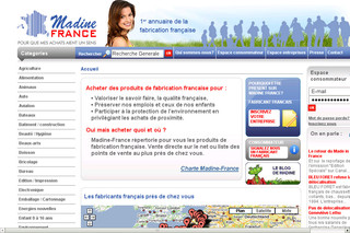 Aperçu visuel du site http://www.madine-france.com
