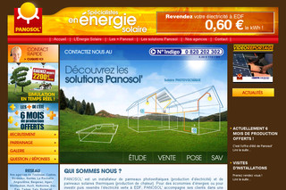 Aperçu visuel du site http://www.panosol.fr