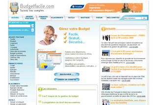 Aperçu visuel du site http://budgetfacile.com/