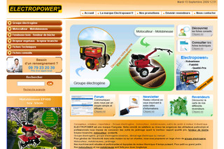 Aperçu visuel du site http://www.electropower.fr