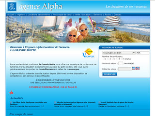 Aperçu visuel du site http://www.vacances-alpha.com