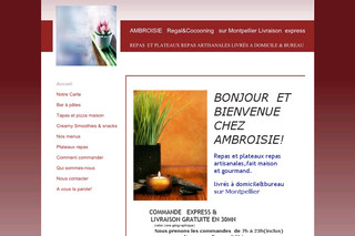 Aperçu visuel du site http://www.ambroisie-cuisinemaison.com/