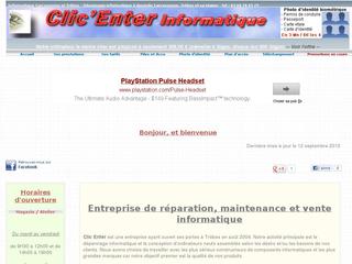 Clic Enter Informatique - Interventions informatiques - Clicenter.fr