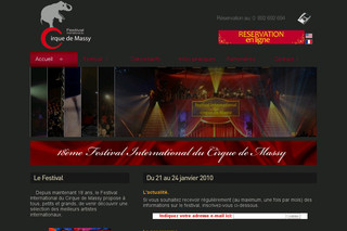 Aperçu visuel du site http://www.cirque-massy.com