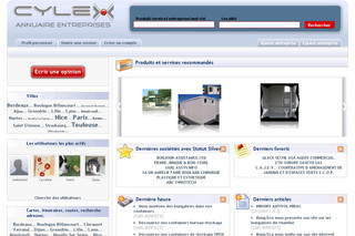 Aperçu visuel du site http://www.cylex-france.fr
