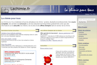 Aperçu visuel du site http://www.lachimie.fr