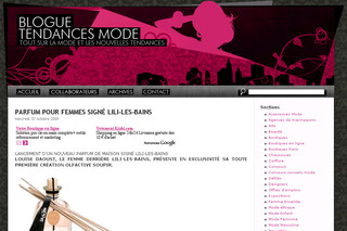 Aperçu visuel du site http://www.blogtendancemode.com