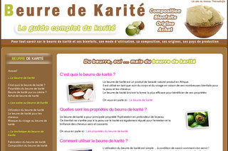 Aperçu visuel du site http://www.beurre-de-karite.net