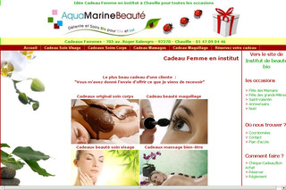 Aperçu visuel du site http://www.cadeau-aquamarine-beaute.fr