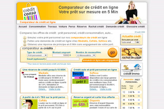 Aperçu visuel du site http://www.credit-conso.org